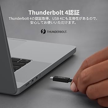 Amazon.co.jp: Belkin USB-Cケーブル Thunderbolt 4/USB4 100W